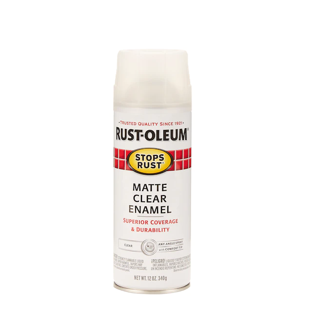 Rust-Oleum  Stops Rust Matte Clear Spray Paint (NET WT. 12-oz)