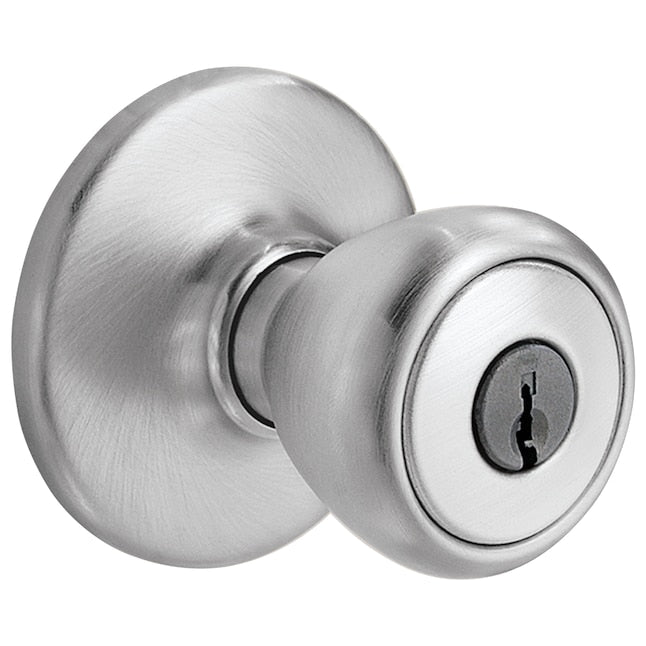 Kwikset Security Tylo Satin-Chrom-Türknauf mit Schlüssel