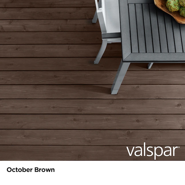 Valspar®  October Brown Semi-transparent Exterior Wood Stain and Sealer (1-Gallon)