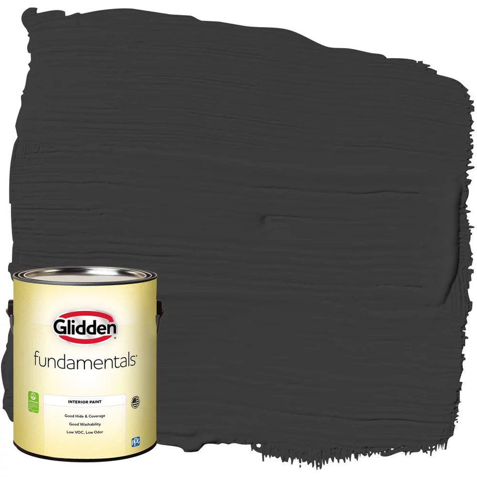 Glidden Fundamentals Grab-N-Go Interior Latex Eggshell (Black, 1-Gallon)