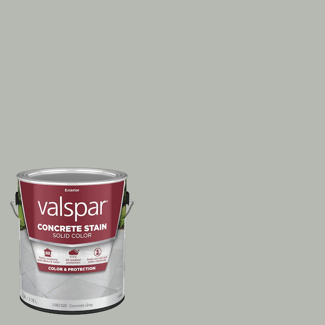 Valspar Concrete Grey Solid Concrete Stain y Sellador listo para usar (1 galón)