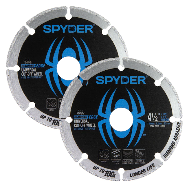 Spyder  Diamond Edge 2-Pack Diamond 4.5-in-Grit Cut-off Wheel