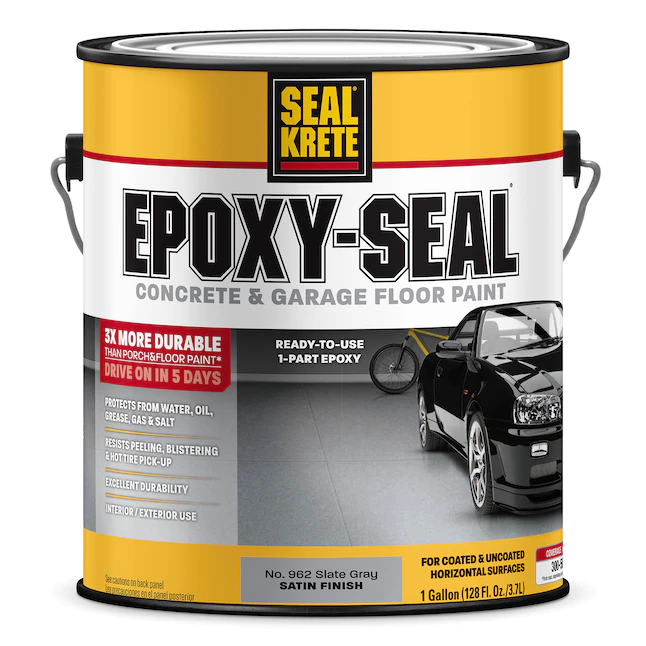 Seal-Krete Epoxy-Seal 1-part Slate Gray Satin Concrete and Garage Floor Paint