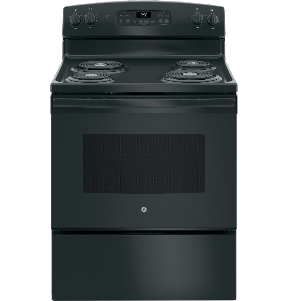 GE  30-in 4 Elements 5-cu ft Self-Cleaning Freestanding Electric Range (Black)