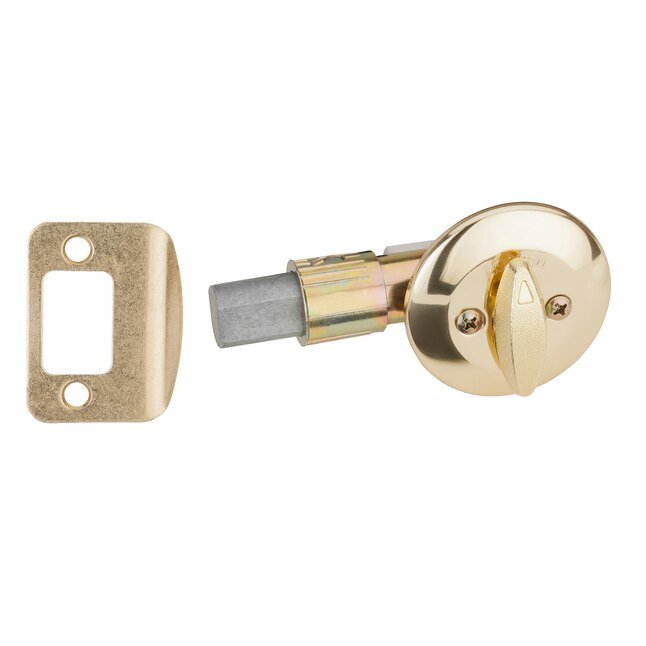 Kwikset 663 Polished Brass One Sided Deadbolt - Polished Brass