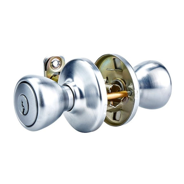 Kwikset Security Tylo Satin Chrome Keyed Entry Door Knob