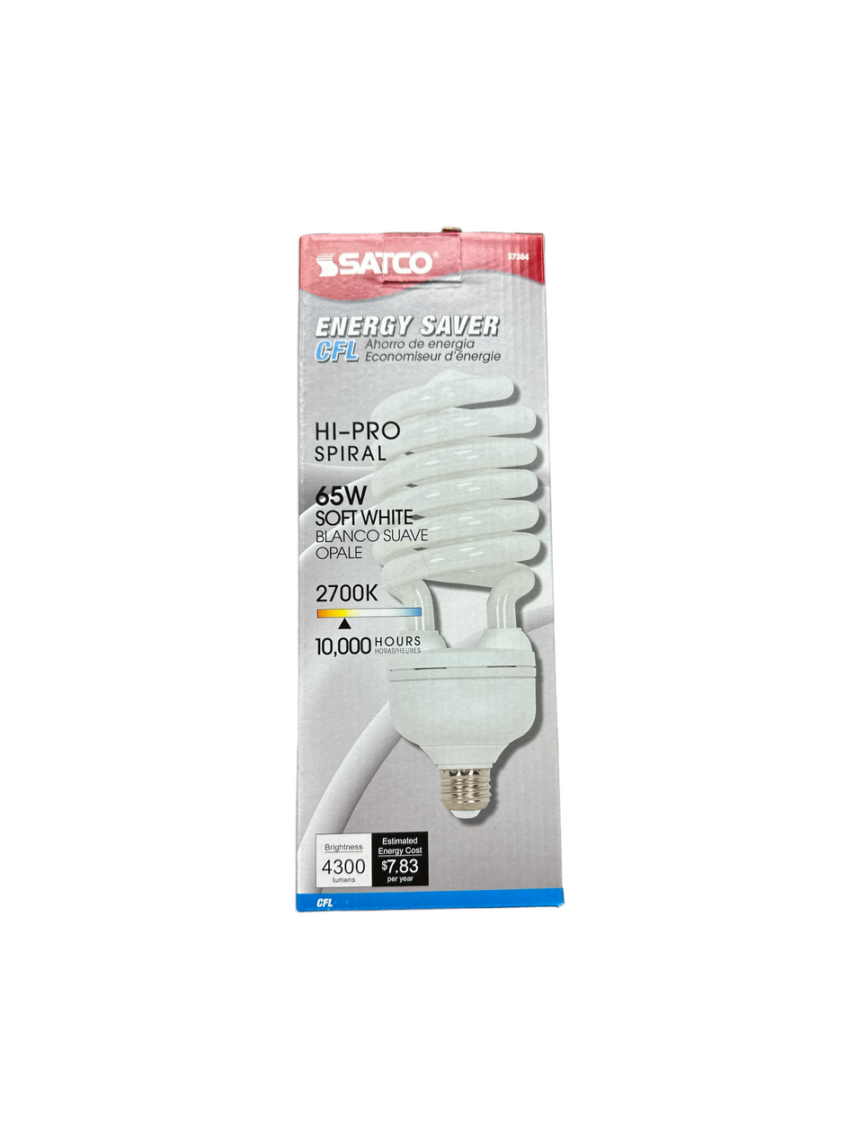 Satco  HI-Pro Spiral 65W Soft White Bulb