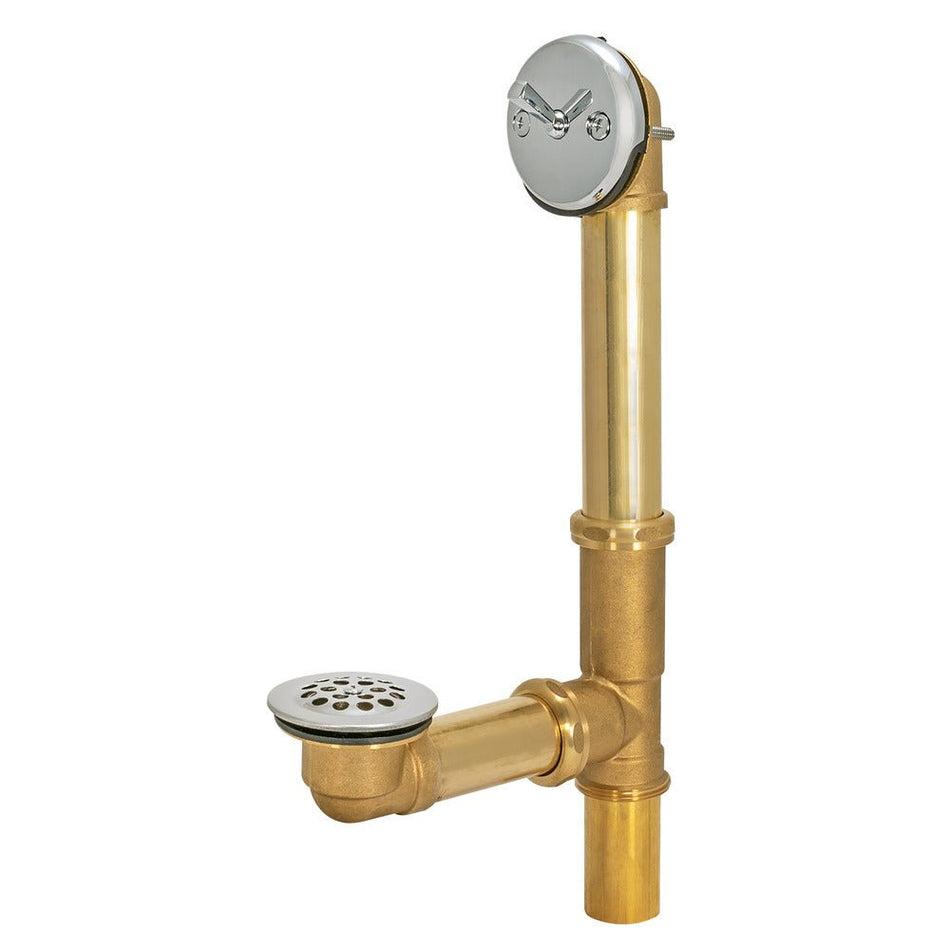 Eastman 1.5-in Chrome Triplever Drain with Brass Pipe