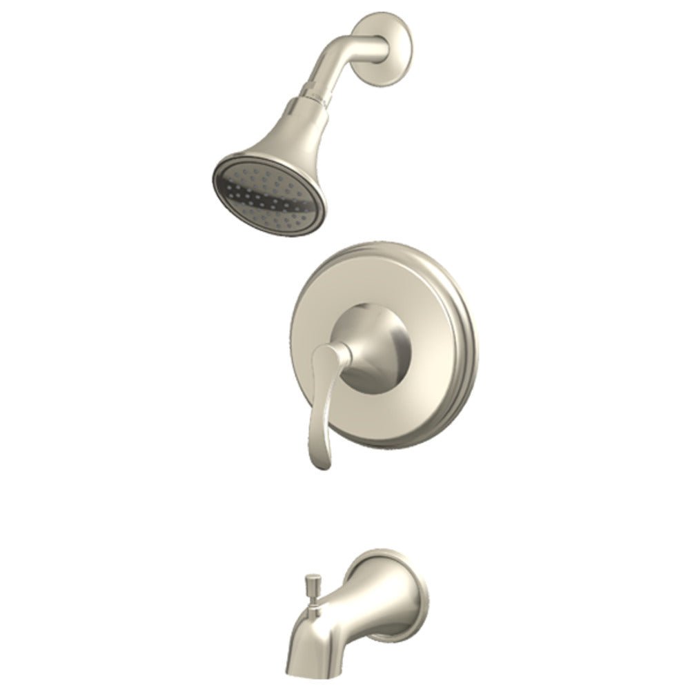 EZ-FLO Brushed Nickel Tub and Shower Trim Kit