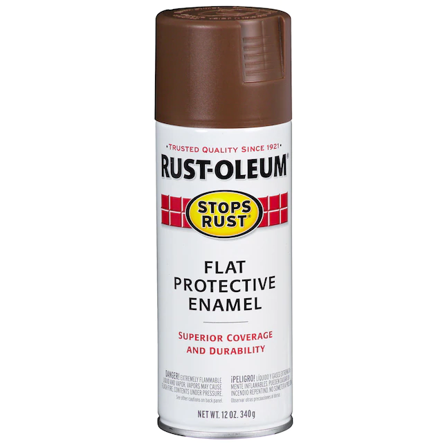 Pintura en aerosol Rust-Oleum Stops Rust Flat Brown (PESO NETO 12 oz)