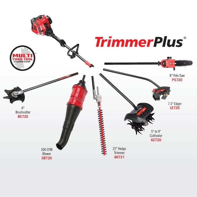 CRAFTSMAN WC2200 25-cc 2-Cycle 17-in Curved Shaft Gas String Trimmer with Attachment Capable and Edger Capable