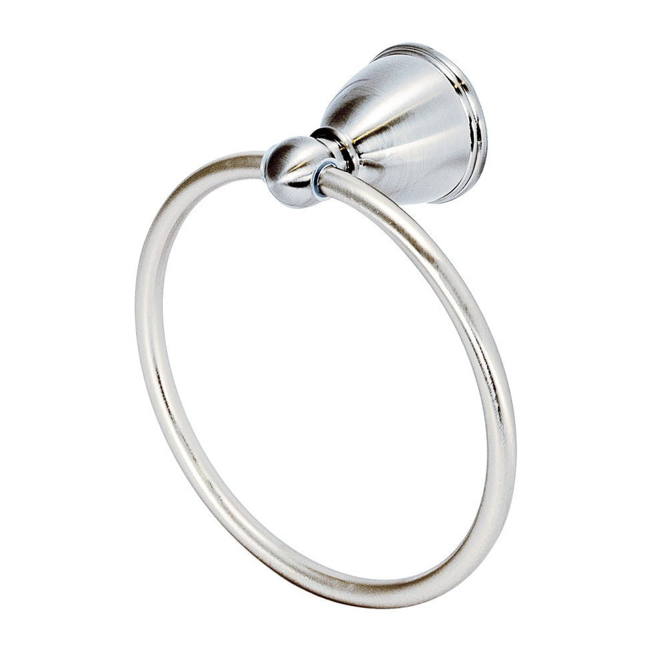 EZ-FLO Chrome Decorative Wall Mount Single Towel Ring