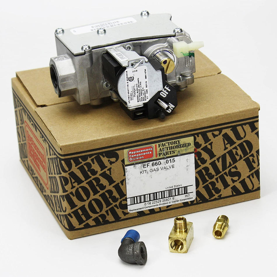 Kit de válvula de gas OEM Bryant y Carrier (EF660015)