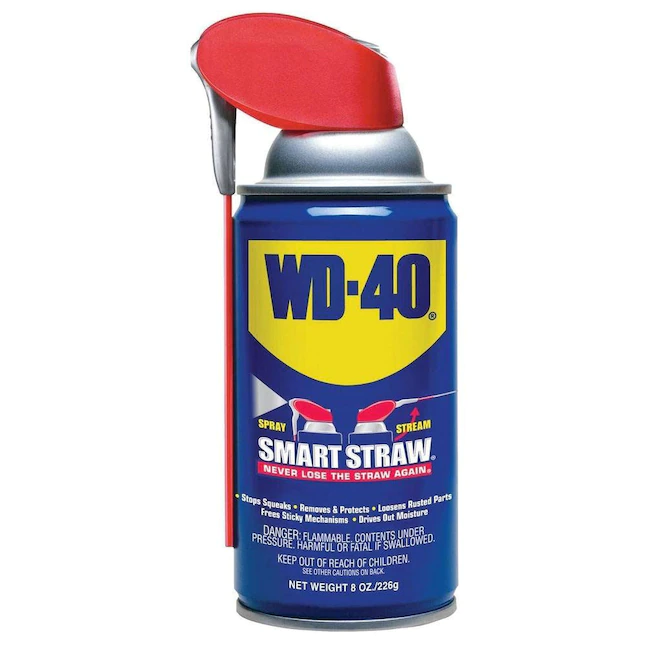 Lubricante multiusos WD-40 Original WD-40, fórmula original, 8 oz, en aerosol con pajita inteligente