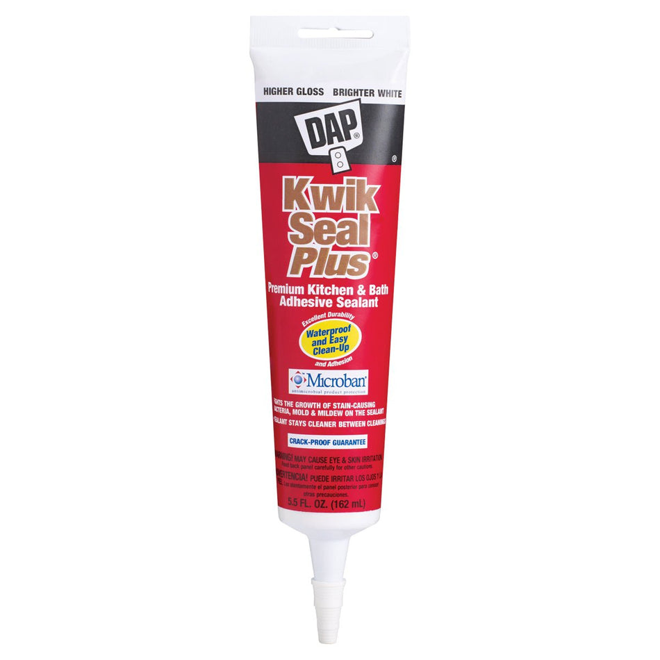 Kwik Seal Plus Premium Adhesive Sealant – White 5.5 oz.