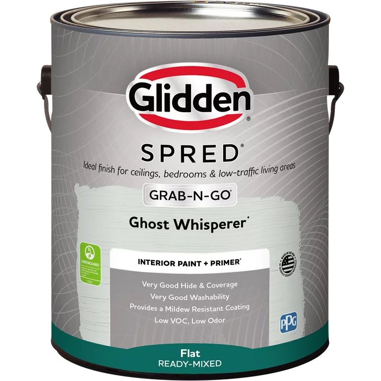 Pintura para pared interior Glidden Spred Grab-N-Go, Ghost Whisperer, (plana, 1 galón) 