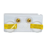 Eastman Dual Drain Washing Machine Outlet Box with Hammer Arrestors – 1/2 in. Expansion PEX