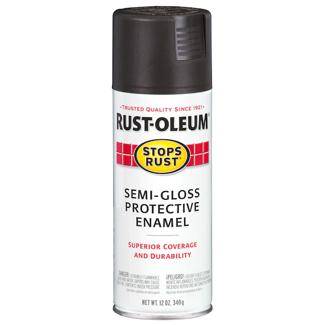 Rust-Oleum stoppt Rost, halbglänzende schwarze Sprühfarbe (NETTOGEWICHT. 12 oz)