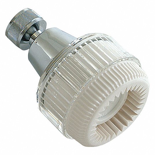 EZ-FLO  Clear Acrylic Shower Head - Metal Ball Joint