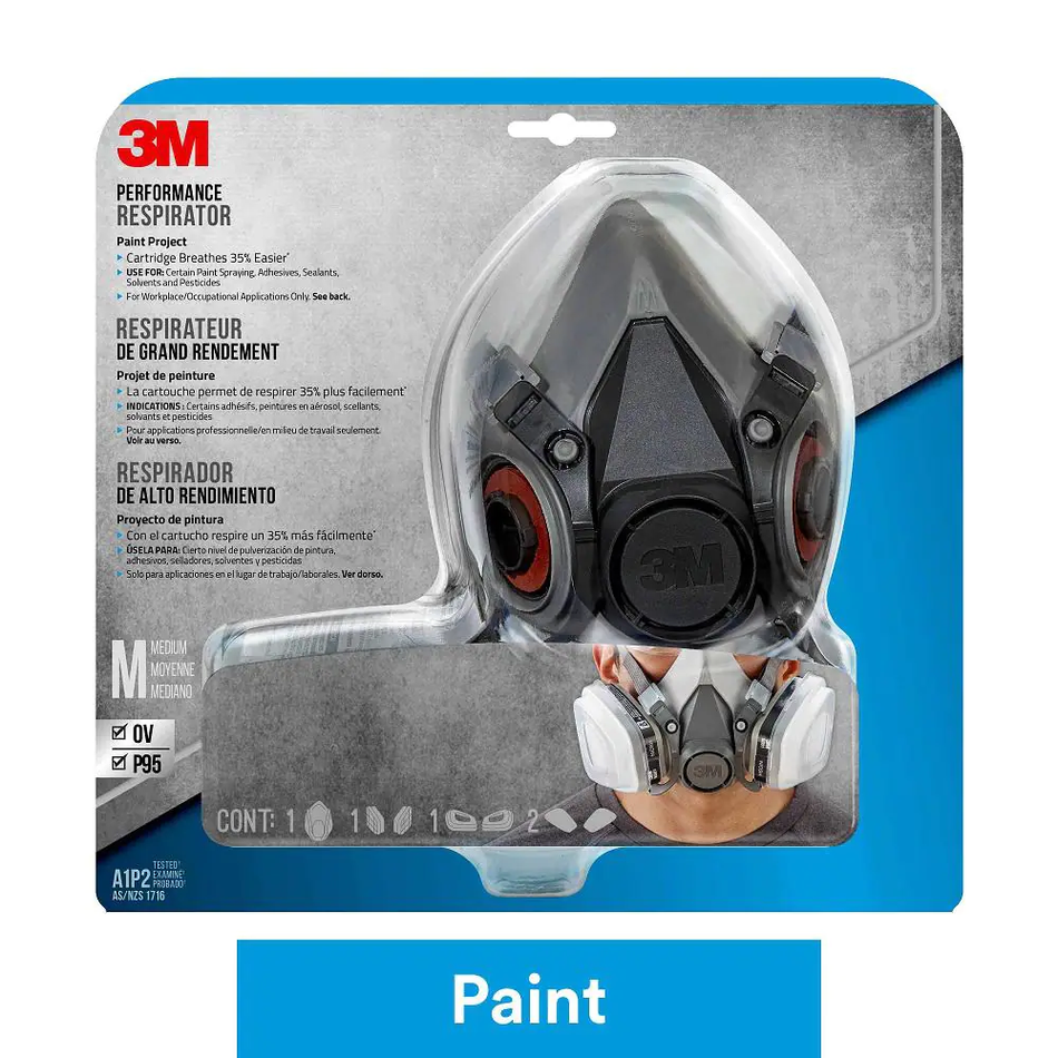 OV P95 Paint Project Reusable Respirator Mask, Size Medium