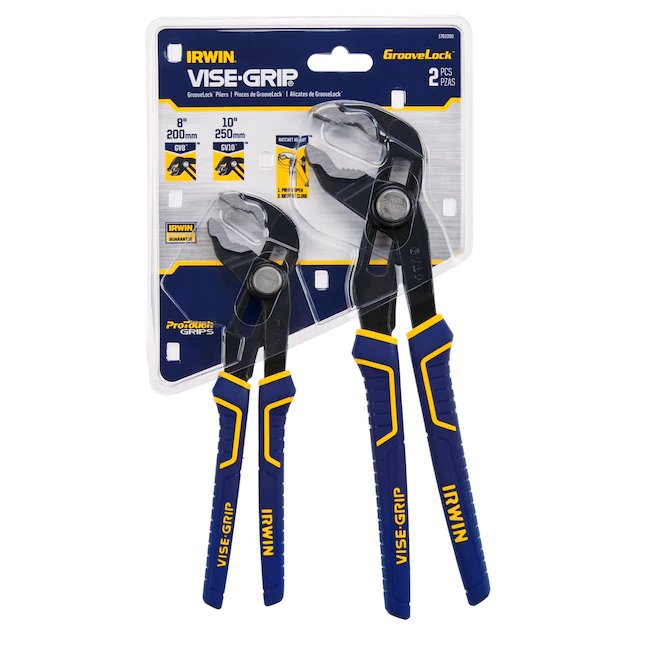 IRWIN Visegrip Schnellverstellung GrooveLock 2er-Pack Nut- und Federzangen-Set