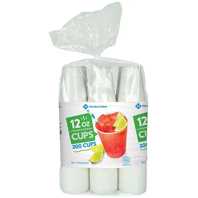 Durchsichtige Plastikbecher von Member's Mark (12 oz., 300 ct.)