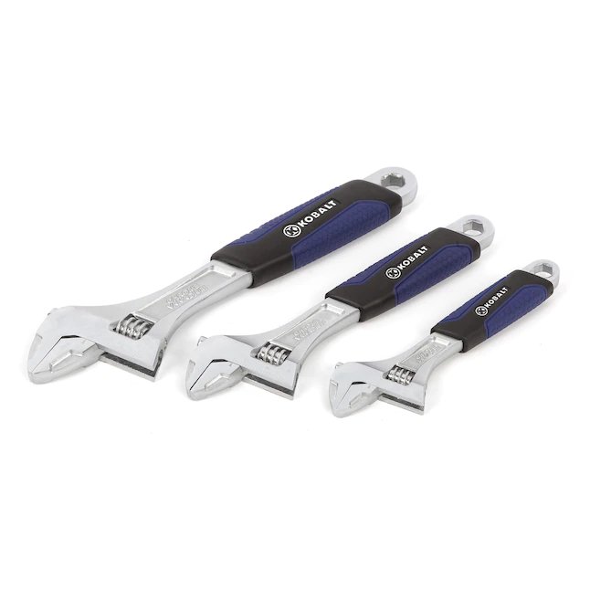 Kobalt  3-Piece Adjustable Wrench Set