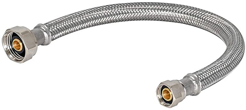 Eastman 3/8 in. Comp. x 1/2 in. FIP Braided Stainless Steel Faucet Connector (20 in. Length)