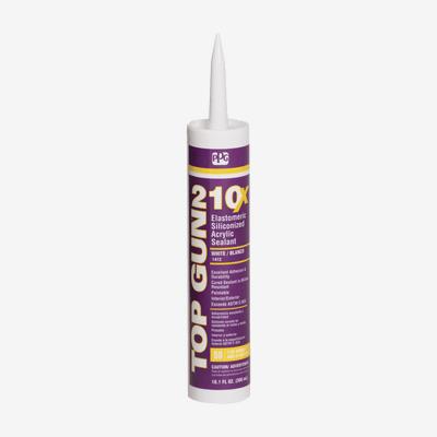 Sellador acrílico elastomérico TOP GUN® 210x (10.1 oz, blanco)