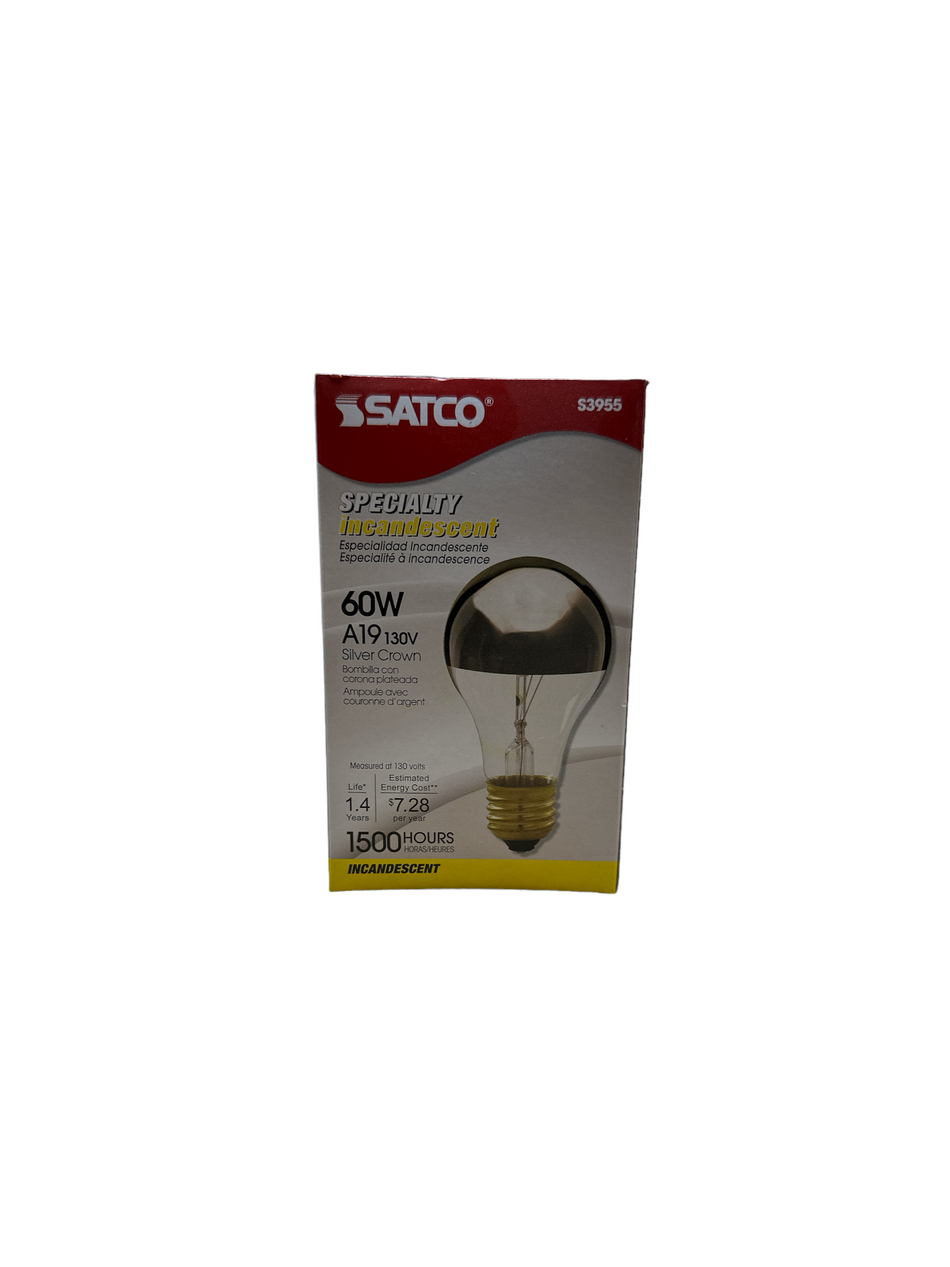 Incandescente especial Satco 60W A19 (corona plateada)