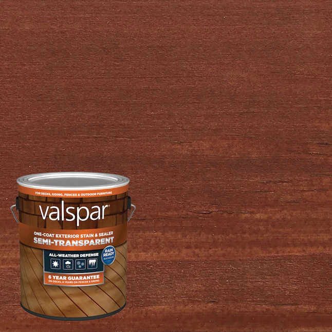 Sellador y tinte para madera exterior semitransparente Valspar® Napa Wine (1 galón)