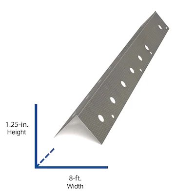 Enmarcado de metal Dietrich Esquinero Quicksilver de 1,25 pulgadas x 8 pies Esquinero de metal