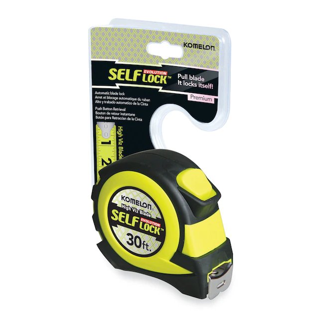 Komelon Self-Lock Evolution 30-ft Auto Lock Tape Measure