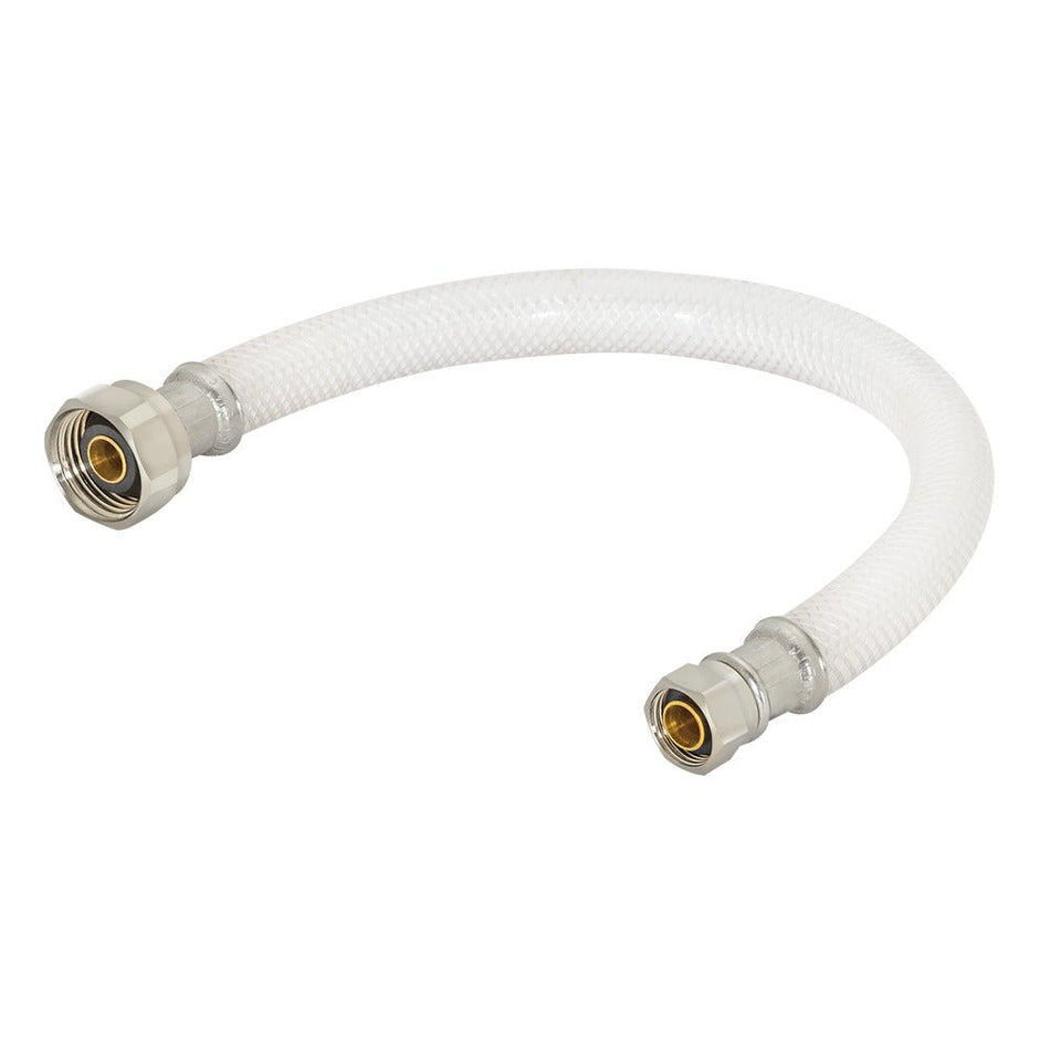 Conector de grifo de PVC FIP de 3/8 pulg. x 1/2 pulg. de Eastman (longitud de 20 pulg.)