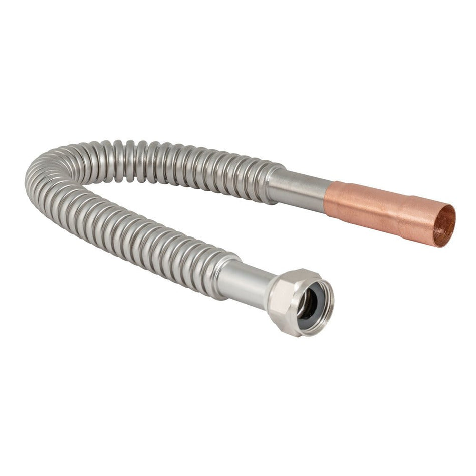 Conector de calentador de agua Eastman de 18 pulg. - 3/4 pulg. FIP x 3/4 pulg. Sudor hembra