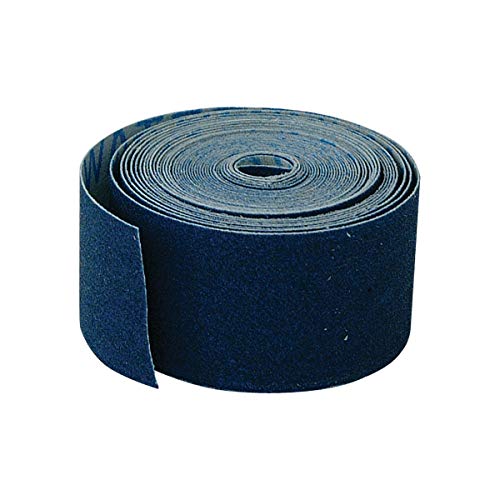 EZ-FLO 1-1/2 pulg. x 5 yardas. Rollo de papel de lija fino de tela de esmeril azul impermeable de grano 120