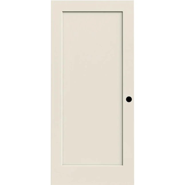 American Building Supply 30-in x 80-in White 1-panel Hollow Core Molded Composite Slab Door