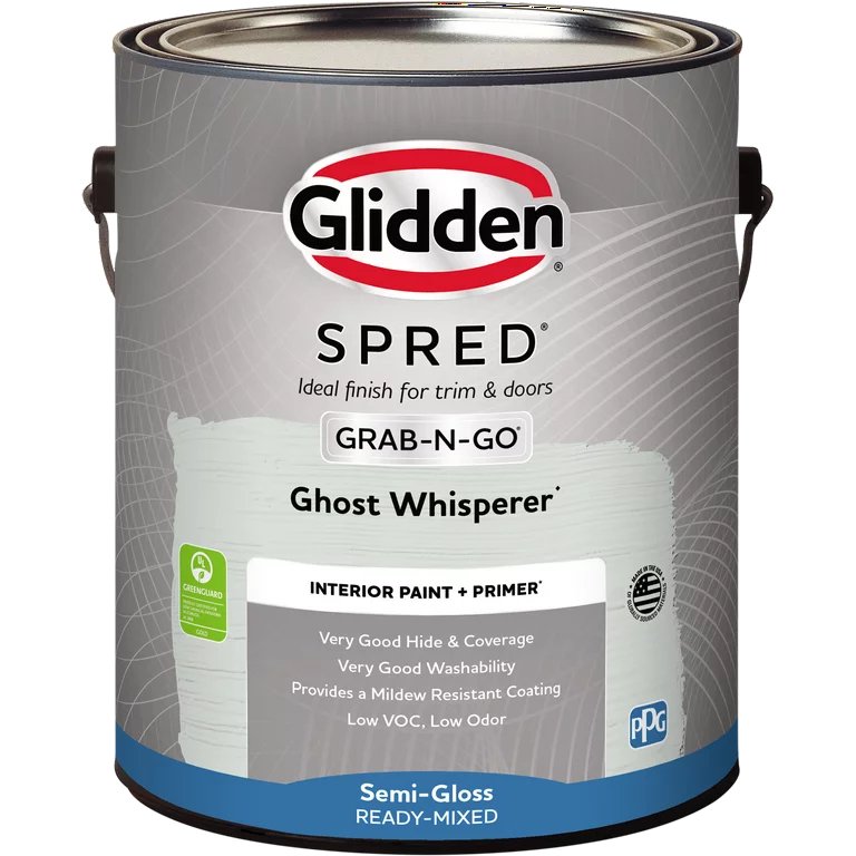 Pintura para pared interior Glidden Spred Grab-N-Go, Ghost Whisperer, (semibrillante, 1 galón) 