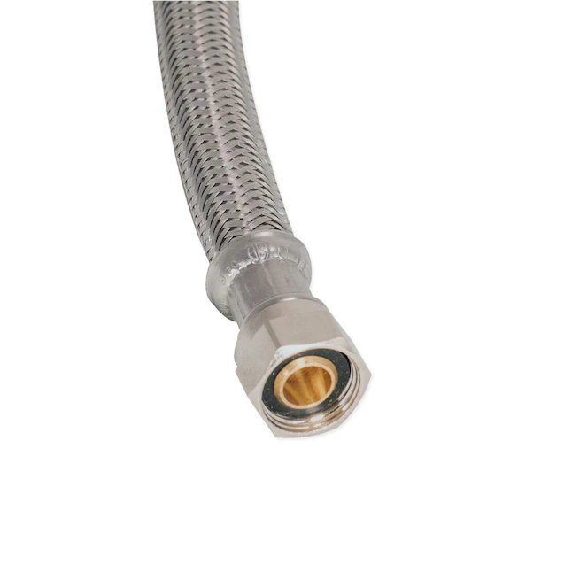 Eastman 5-ft 3/8-in Compression Inlet x 3/8-in Compression Outlet Stainless Steel Dishwasher Connector