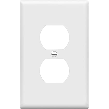 Eastman Single Gang Duplex Receptacle Wall Plate – (Standard, White)