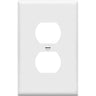 Eastman Single Gang Duplex Receptacle Wall Plate – (Standard, White)