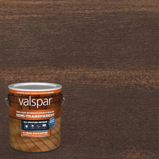 Tinte y sellador para madera exterior semitransparente marrón octubre Valspar® (1 galón)