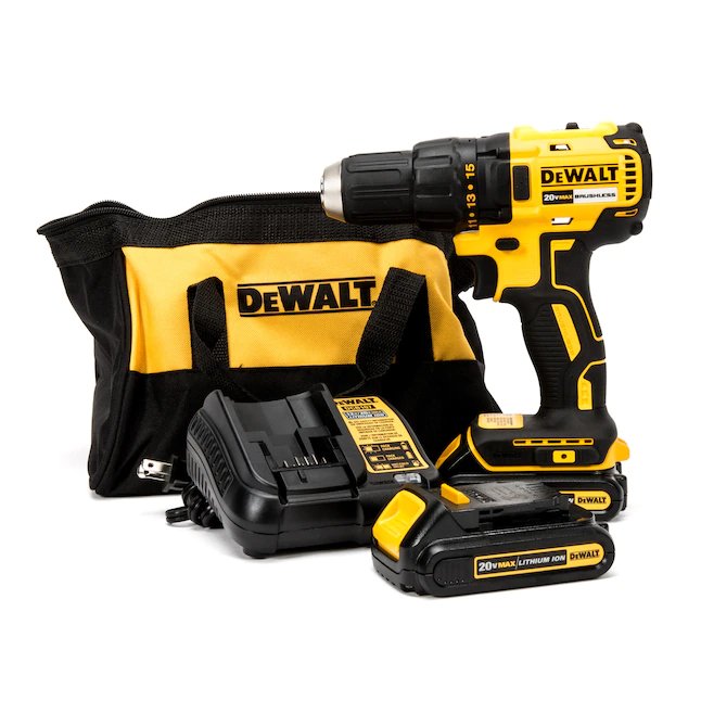 DeWalt  20-volt Max 1/2-in Brushless Cordless Drill (2 Li-ion Batteries Included and Charger Included)