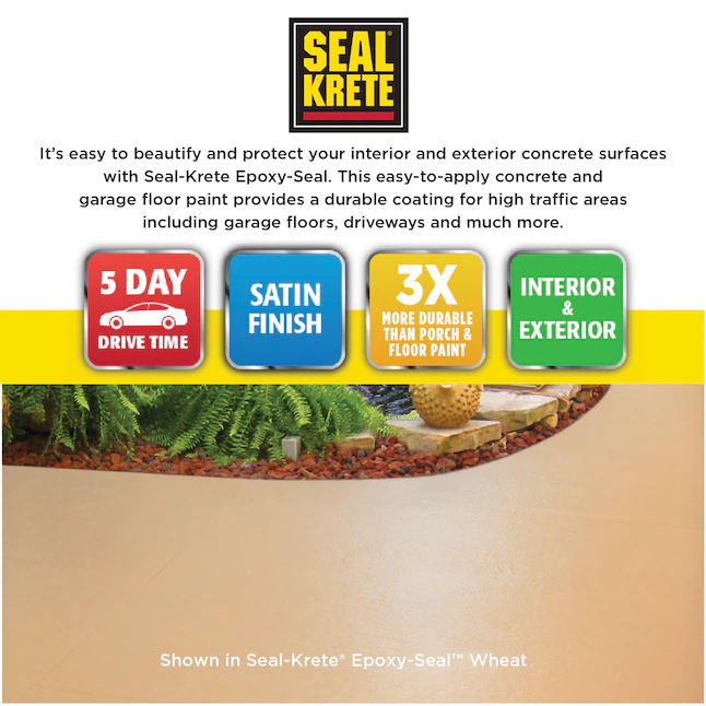 Seal-Krete Clear-Seal 1-part Clear Soft-gloss Concrete and Garage Floor Paint