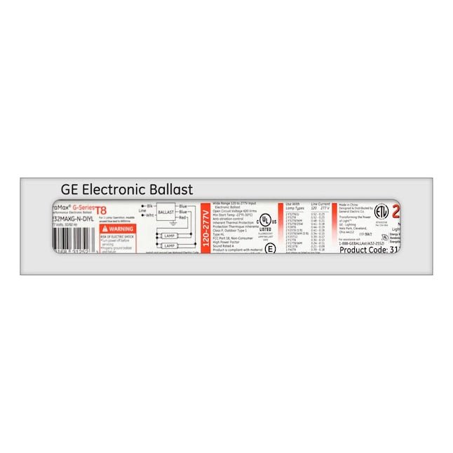 GE T8 2-Bulb Commercial Fluorescent Light Ballast