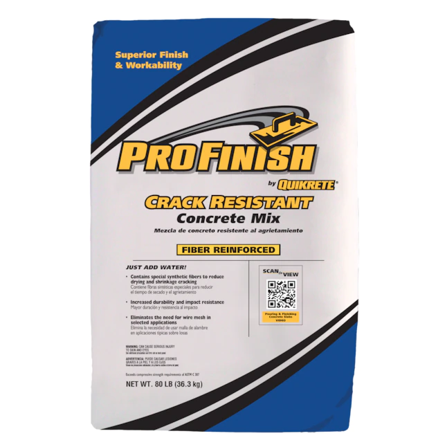 Mezcla de concreto resistente a grietas Quikrete ProFinish de 80 lb