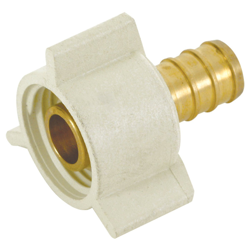 Adaptador hembra PEX de latón para engarzar Eastman: 1/2 pulg. PEX x 1/2 pulg. Giratorio