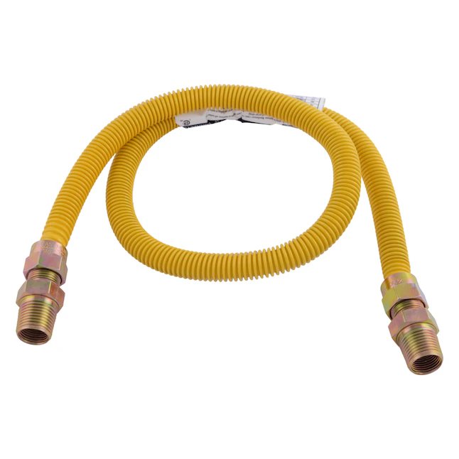 Eastman 1/2″ OD Yellow Epoxy Coated Stainless Steel Gas Connector (36" Length)