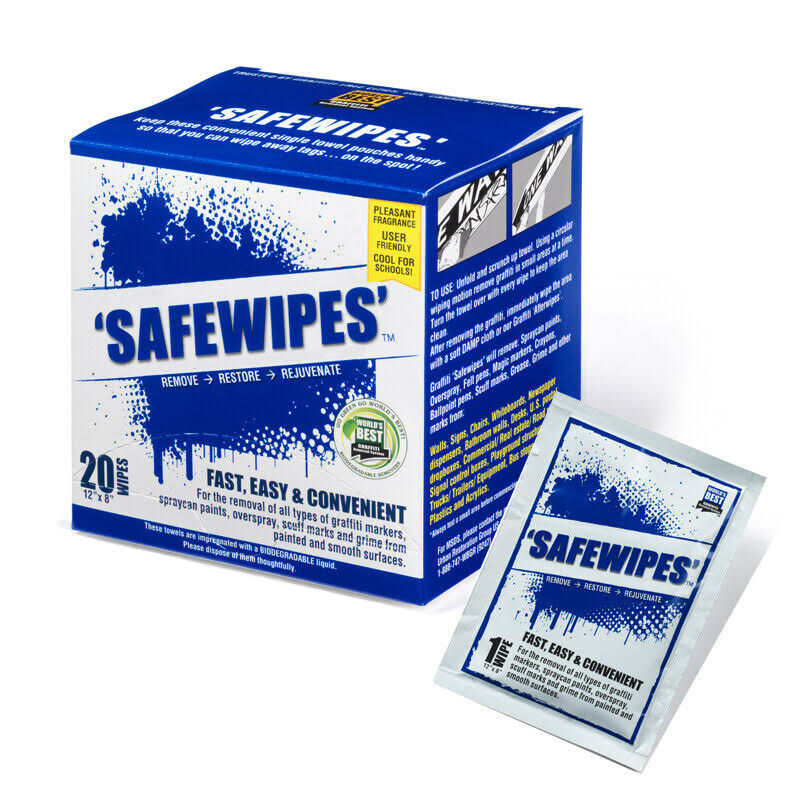 World's Best Safewipes Removedor de graffiti - Paquete de 20