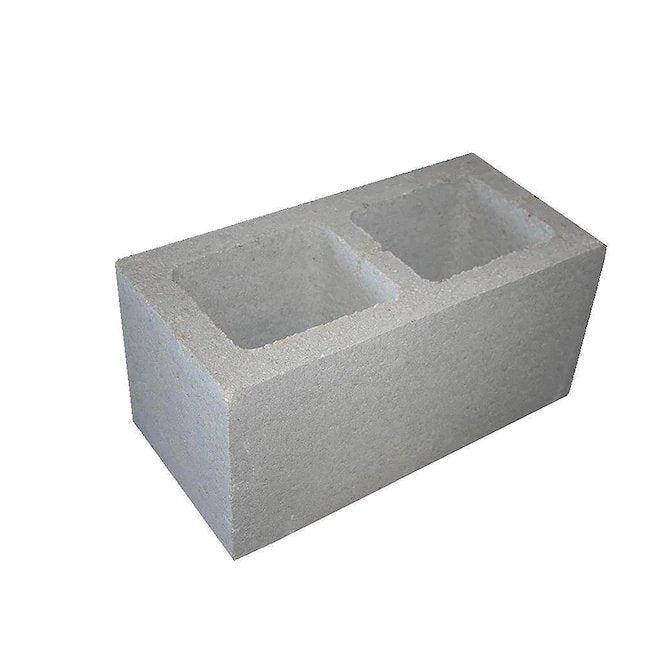 8-in W x 8-in H x 16-in L Standard Cored Concrete Block